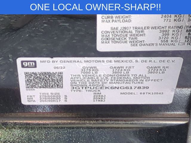 2022 GMC Sierra 1500 4WD Crew Cab Short Box Elevation