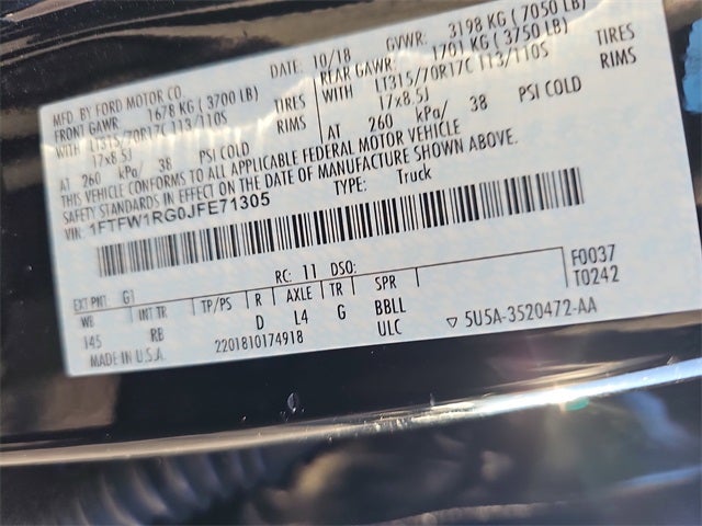 2018 Ford F-150 Raptor