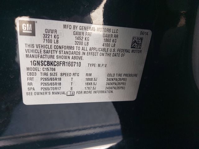 2015 Chevrolet Tahoe LT
