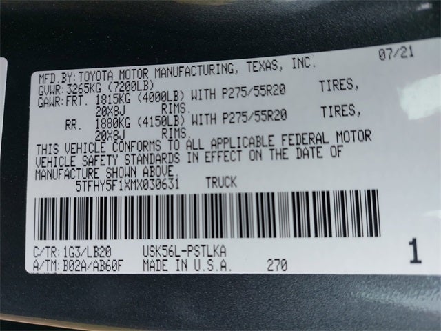 2021 Toyota Tundra Limited