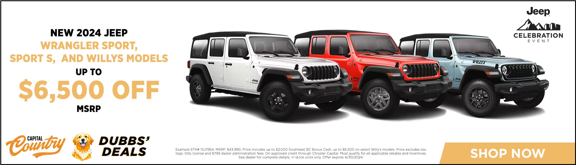 New 2024 Jeep Wrangler Sport, Sport S, and Willy’s Models
